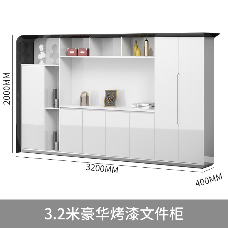 漆のボスのテーブルと椅子の組み合わせの白いファッションマネージャー室の事務家具の総裁の一人の大班台は簡単で現代的です。|undefined