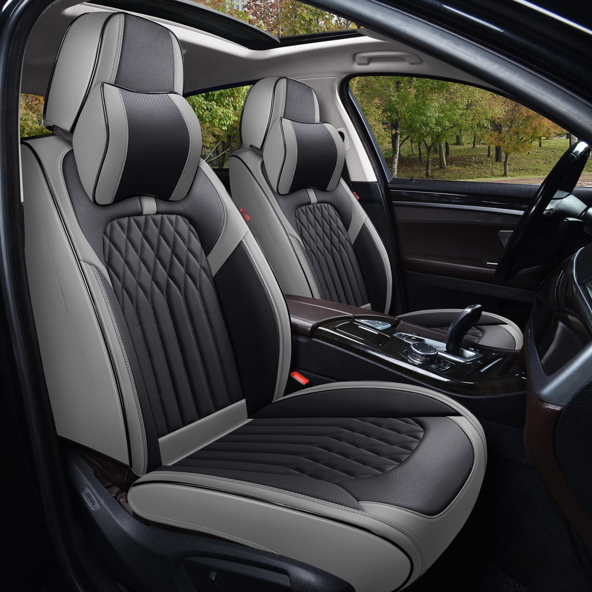 Universal 3D Nappa Leather Car Seat Cover Full Set