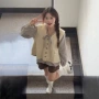 甜美风学院蝴蝶结两件套衬衫