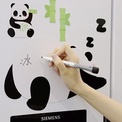 INS-style panda fridge magnet memo board, erasable magnetic sticker note pad, creative whiteboard adhesive sticker decoration magnetic