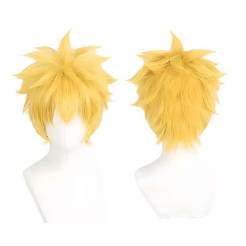 Naruto Naruto Cos Wig Male Short Hair Student Cosplay Two-Dimensional Comic Show Style Anime Pineapple Head