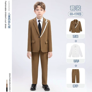 儿童西装礼服春秋款英伦绅士花童西服套装男童钢琴主持合唱演出服