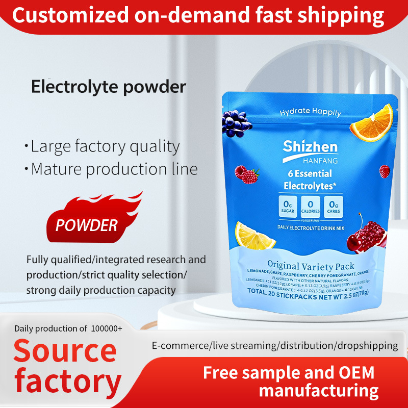In-Stock Electrolyte Powder Sugar-Free Electrolyte Powder Amazon Cross-Border Hot-Selling Foreign Trade Processing