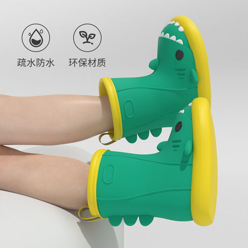 Children's Rain Boots Summer Indoor Non-slip Soft Sole Lightweight Baby Unisex Cartoon Toddler Mid-calf Rain Boots Water Shoes