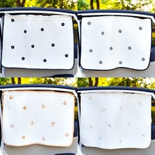 Cartoon Car Sunshade with Magnetic Attachment, Sun Protection and Heat Insulation for Car Side Windows, Privacy and Cute Design