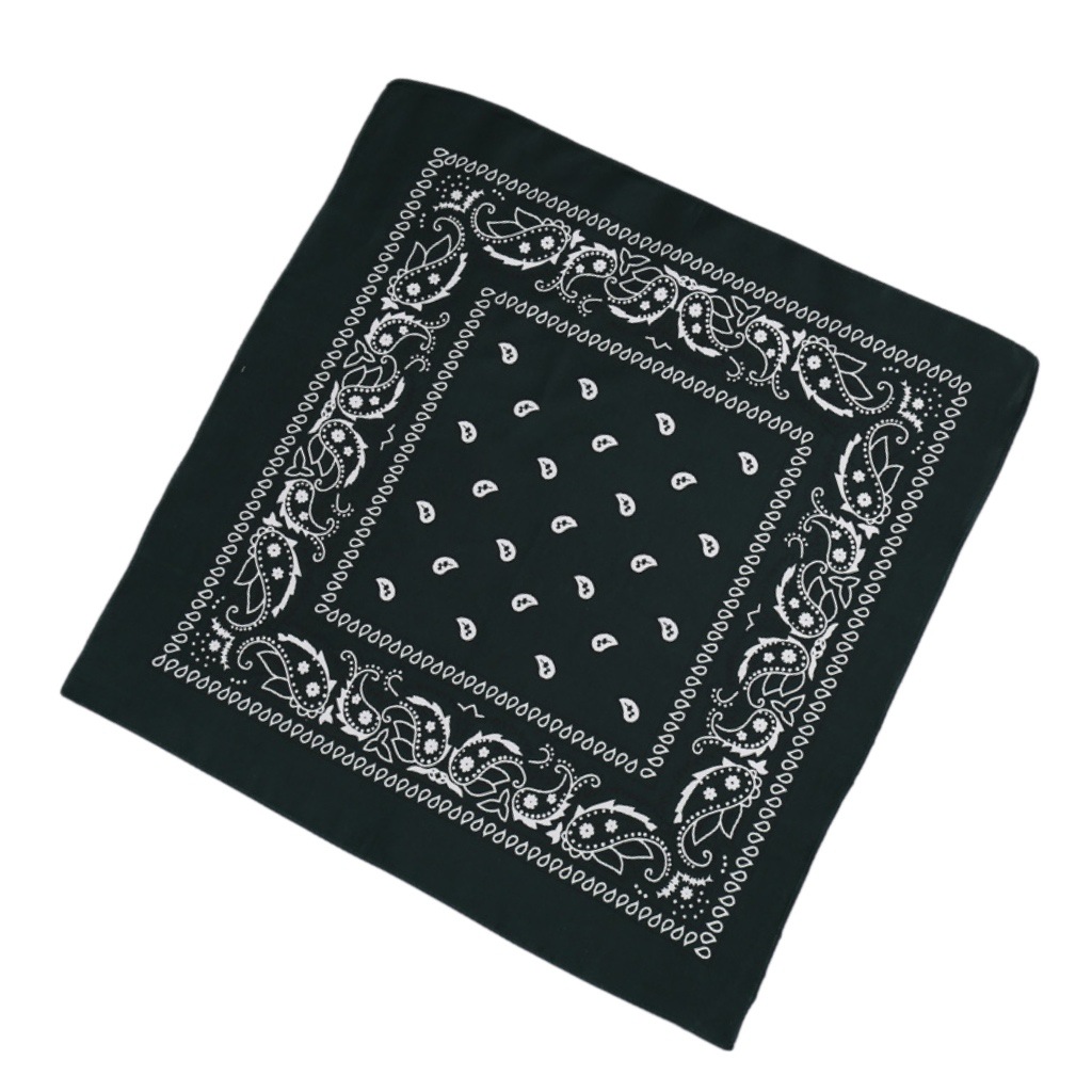 Bandana Cuadrada de Estampado Paisley 53cm de Poliéster para Deportes y Hip Hop
