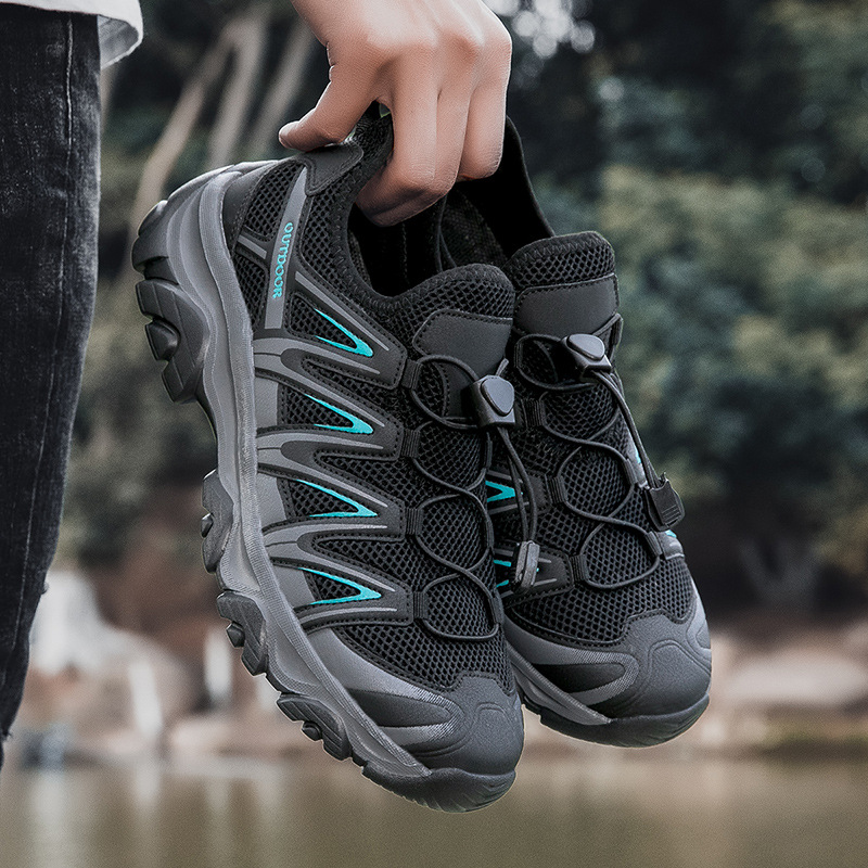 2024 verano nuevo deportes casuales transpirables de moda malla pareja zapatos de senderismo