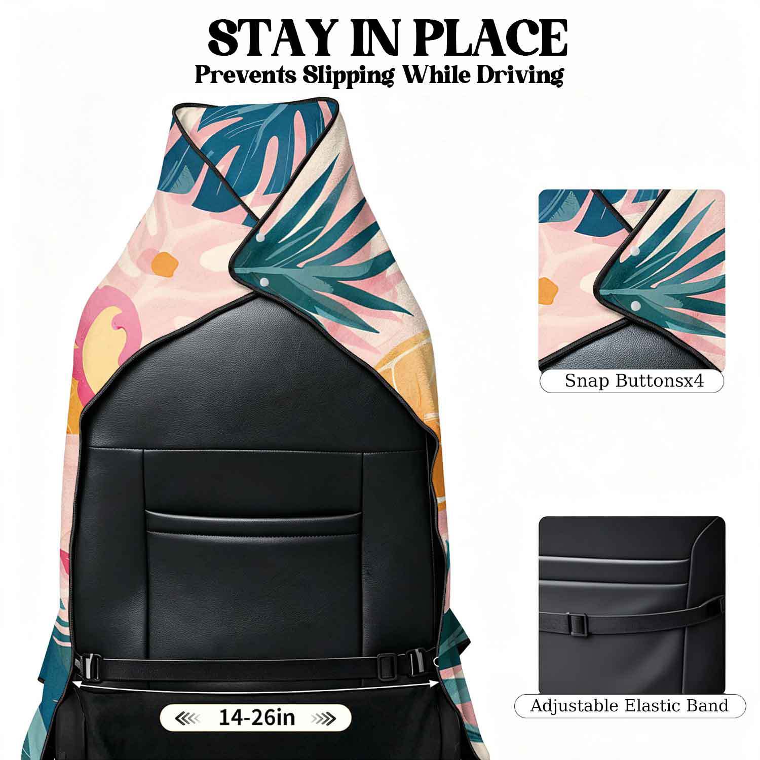 Printed bath towel and car seat cover 2-in-1, ultra-fine fiber outdoor beach and car dual-use universal seat cushion