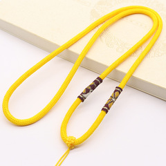 新款手工玉佩和田玉文玩吊墜掛繩 玉器配件蜜蠟翡翠編織線項鍊繩