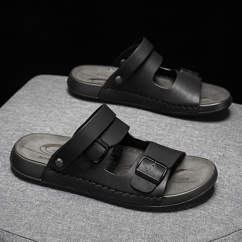 Sandalias para hombre verano nuevo estilo transpirable conducción exterior deportes ocio zapatos de playa antideslizantes resistentes al desgaste zapatillas ligeras y cómodas