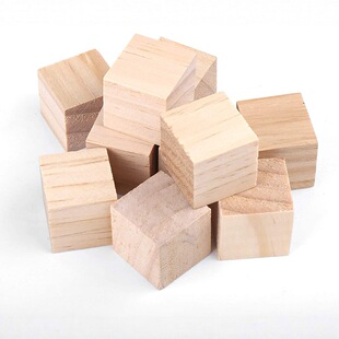 in stock New Zealand Pine Block Diy Model Puzzle Square Small Wood Block Model Material Children's Toys