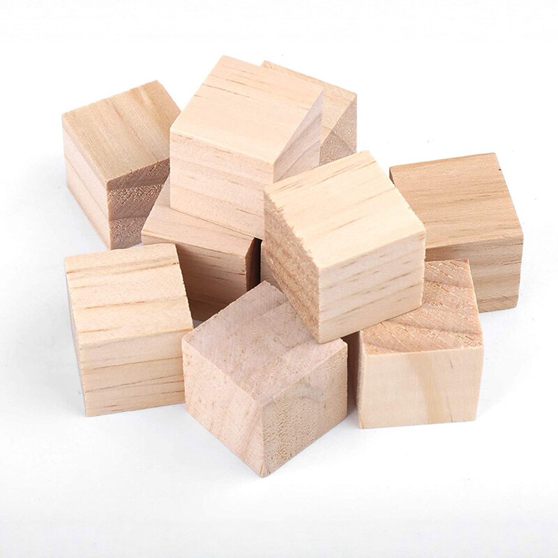 in stock New Zealand Pine Block Diy Model Puzzle Square Small Wood Block Model Material Children's Toys