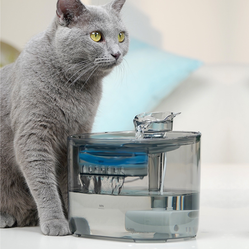 Cat water dispenser automático circulación de agua corriente nueva mascota water dispenser filtro tazón de agua silencioso agua viva explosión transfronteriza image 3