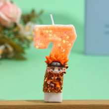 火影动漫手办数字气氛儿童创意派对生日蜡烛希音跨境蛋糕蜡烛装饰