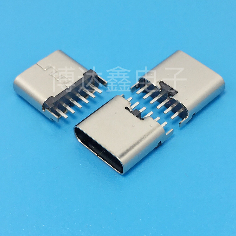 Bodaxin Type-C Female Connector 6P Vertical Plug-In L=7.35Mm Simple USB Fast Charging Connector Bodaxin Type-C Female Connector 6P Vertical Plug-In L=7.35Mm Simple USB Fast Charging Connector