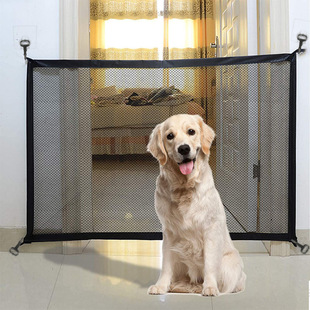 Pet Dog Fence Nylon Isolation Fence Balcony Car Window Protection Net Punch-free Portable Folding Hanging Net