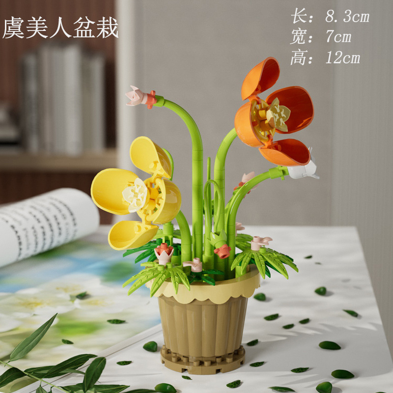 Compatible con micropartículas de Lego, flor eterna, día de San Valentín, día del maestro, bloques de construcción de rosas, juguetes de bloques de construcción de rompecabezas de flores