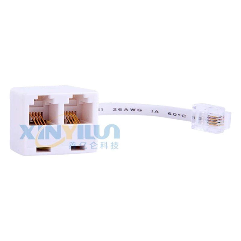 Телефон одна минута два RJ11 6P4C телефонная розетка Телефон одна революция 2 Женский телефонный адаптер RJ11