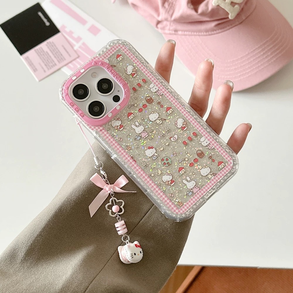 Girl ins brillo kt para iphone14 flash Diamond 15 funda para teléfono móvil 16ProMax Apple 13 nuevo 15Pro