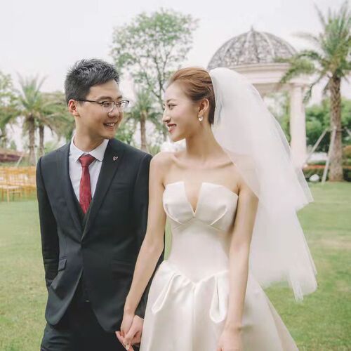 Korean style bridal fluffy veil, super fairy multi-layered wedding dress, new wedding veil, simple short travel style veil