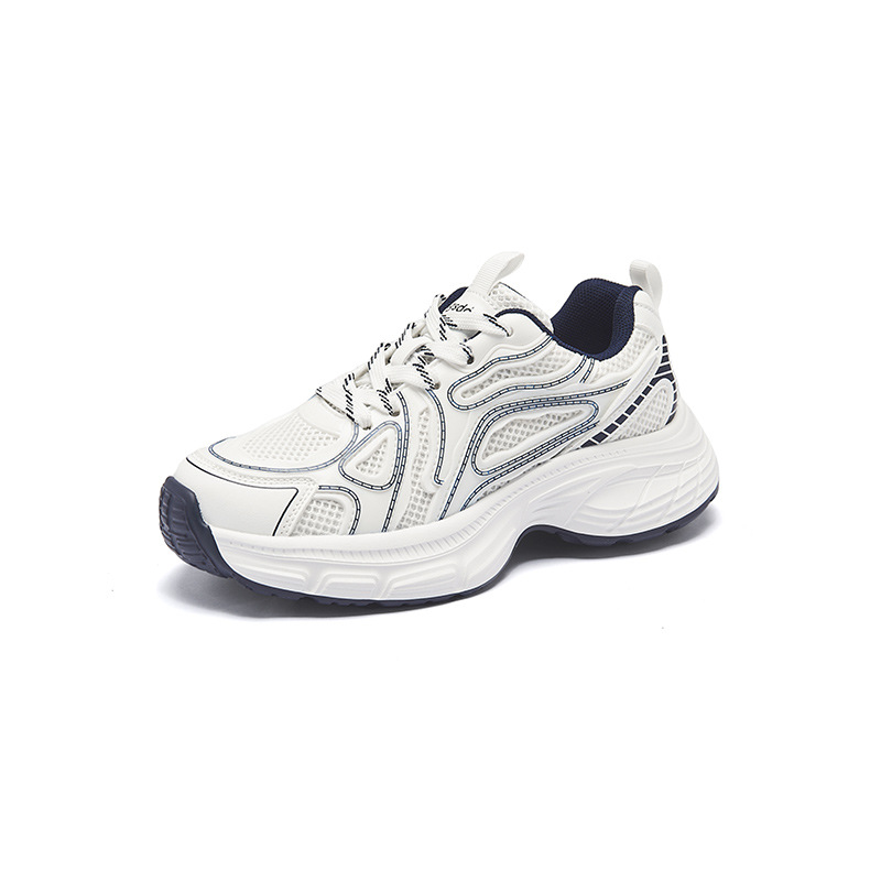 Augu Shi Deng zapatos de base gruesa para padres y mujeres 2025, nuevos zapatos de invierno y otoño populares de este año, zapatos casuales deportivos pequeños de moda