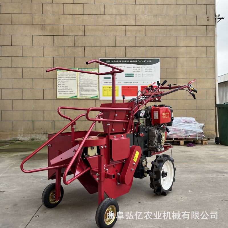 直连单行玉米收获机柴油大马力自走式棒子收割机六档位秸秆粉碎机