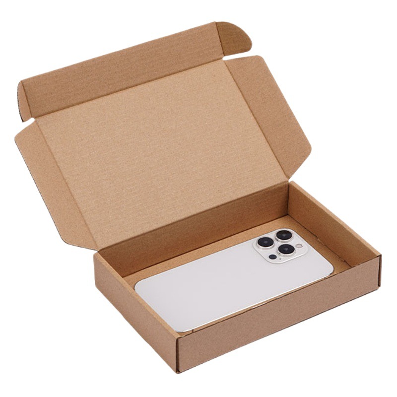 Caja de aviones de tamaño pequeño en stock al por mayor 3C productos electrónicos digitales Express Box caja de embalaje cuadrada caja de papel de embalaje