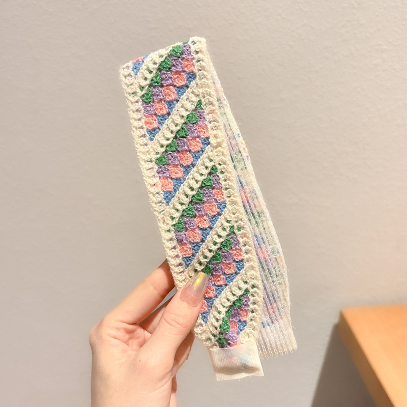 Sen sistema de punto flor fresa velcro para niñas y niños acabado de cabello correa de cabello sensación de alto nivel lavado de la cara brocha de cabello