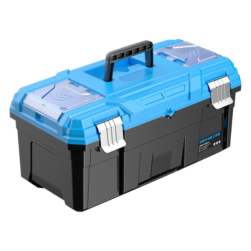 Jieke hardware caja de herramientas del hogar caja de almacenamiento portátil industrial grande montado en un vehículo electricista arte Caja de Herramientas