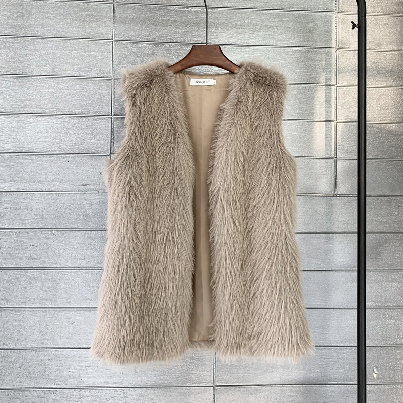 Women's Clothing Tuscan fox fur winter mid length fur vest warm female vest coat soft_ecoleips.com