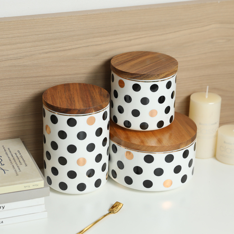 Tarro sellado de cerámica simple y moderno, tarro de dulces, tarro de almacenamiento bonito y creativo, tarro para aperitivos de frutas secas, decoración suave