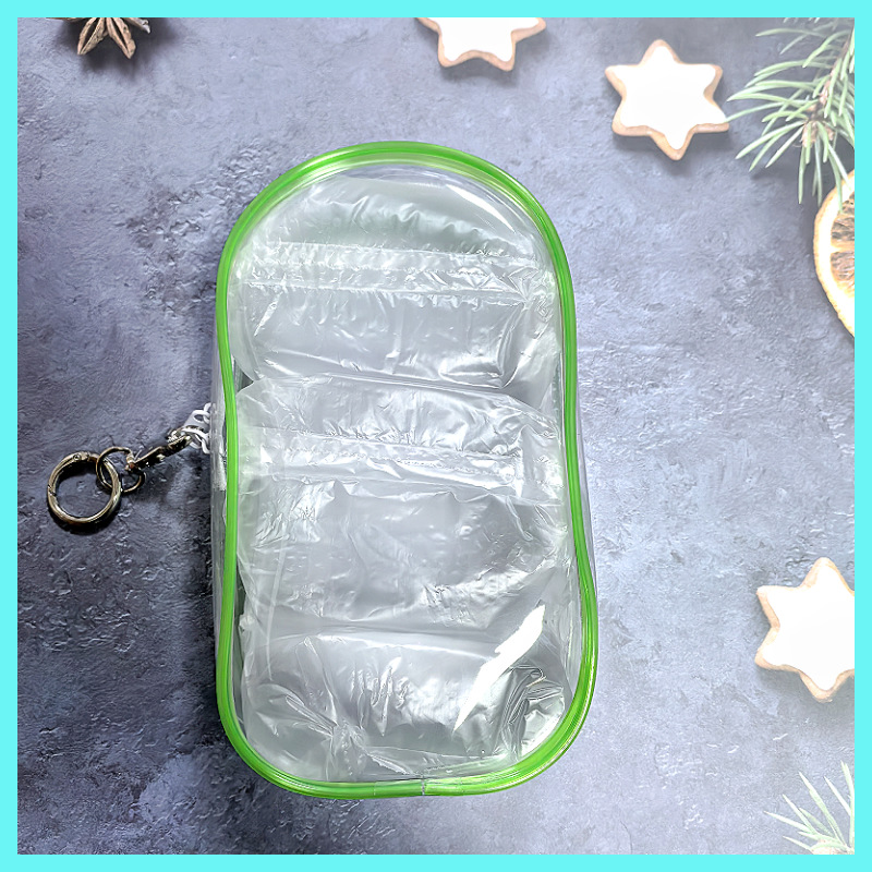 Bolso colgante simple a prueba de polvo de tela de tela de tela de tela, pvc, bolsa de almacenamiento portátil a prueba de polvo para salida transparente, muñeca de algodón, bolsa para bebé