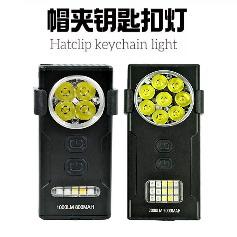 Новый трансграничный зажим для шляпы портативный фары с магнитным притяжением сильного света сверхдлинное время автономной работы на открытом воздухе зарядка супер яркий аварийный свет для ключей