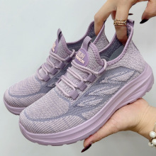 老北京布鞋女2025春季飞织休闲健步鞋男女同款单鞋软底舒适妈妈鞋