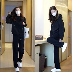 运动套装套装秋季宽松新款显瘦韩版时尚减龄卫衣休闲跑步两件套