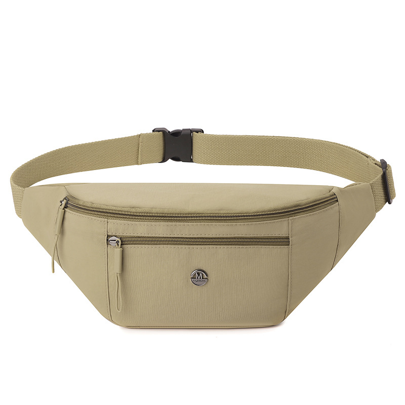 Bolso de pecho transfronterizo para mujer 2025 nueva moda bolso bandolera bolso de tela de nailon de color sólido simple bolso bandolera