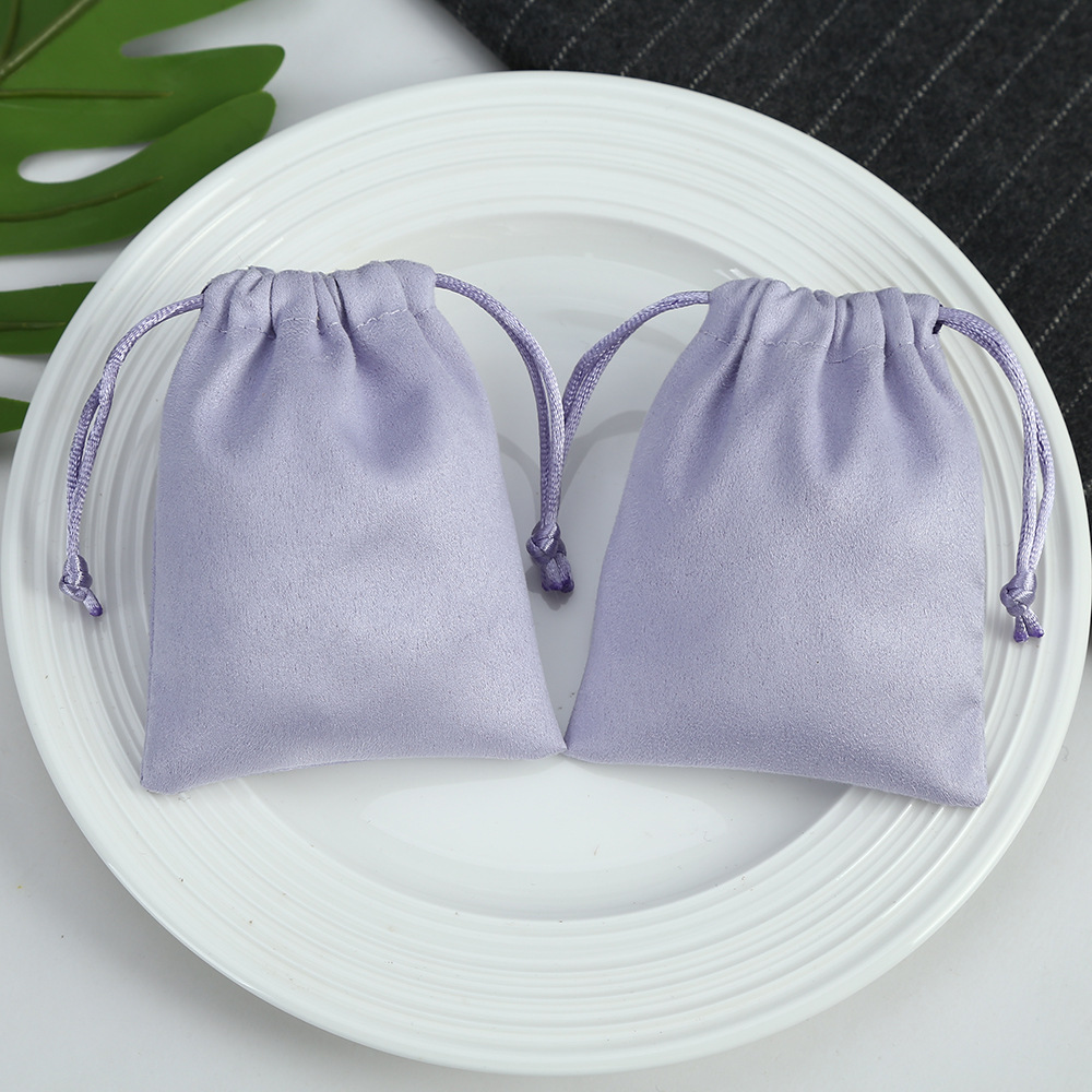 Simple Style Solid Color Cloth Drawstring Jewelry Packaging Bags 1 Piece