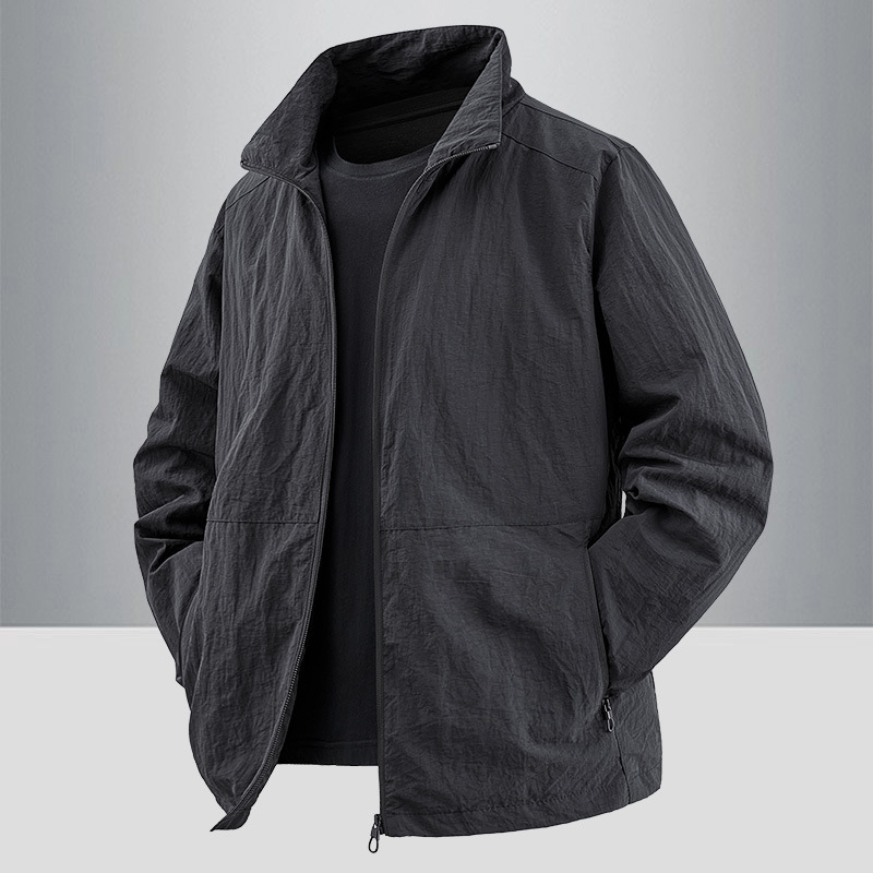 [Suministro directo de fábrica original] 2025 nueva primavera y otoño chaqueta de cuello alto chaqueta delgada para hombre primavera y otoño casual para hombre