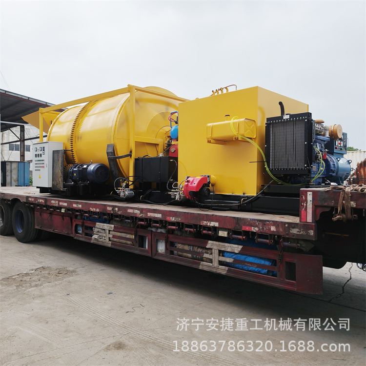 滚筒式沥青拌和机 5方市政修补拌和机 自动温控沥青加热罐厂家