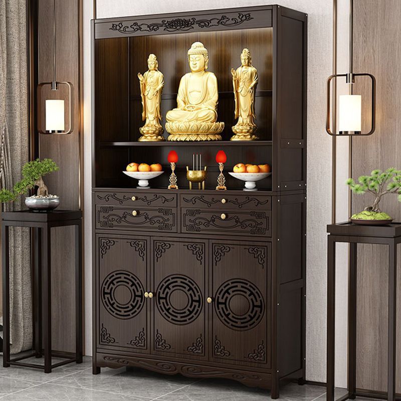 God of Wealth Altar Table New Chinese Style Standing Cabinet Altar Table Incense Table Living Room Entrance Cabinet Altar Table