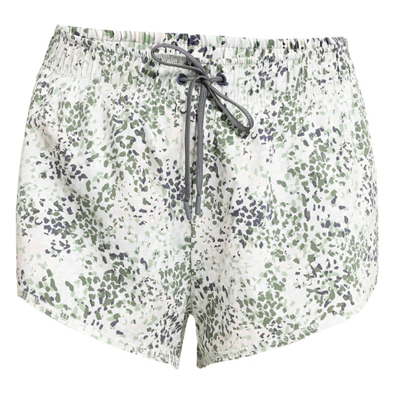 Nuevos pantalones cortos deportivos florales europeos y americanos anti-exposición de las mujeres falsos de dos piezas sueltos de secado rápido transpirable correr fitness yoga Pantalones