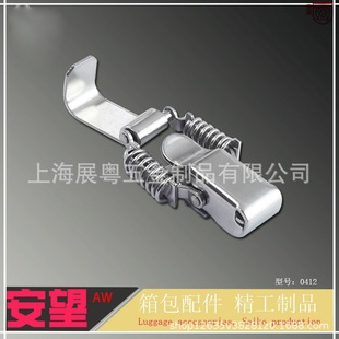 AW0412 Stainless Steel Double Spring Padlock Hasp Wooden Case Latch Case Buckle Industrial Buckle Buckle Luggage Accessories