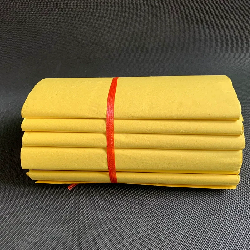 Оптовая желтая бумага для часов в комплекте желтая горящая бумага жертвенные принадлежности Большой Пучок желтой бумаги копия Sutra 20 г тонкая бумага Часы бумага желтая этикеточная бумага
