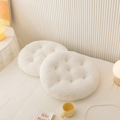 Round sherpa chair cushion super soft ground butt Japanese futon bedroom bay window tatami stool cushion thickened