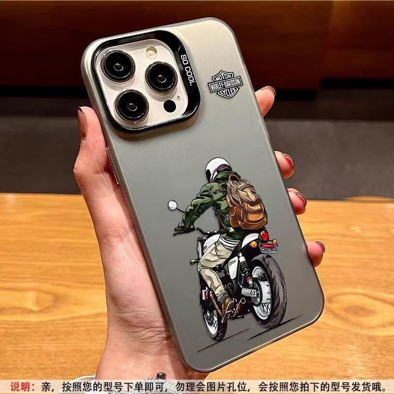 Nuevo chico motociclista para iPhone 16 funda para teléfono móvil Apple 15promax/14 /13pro12 Europa y América 11