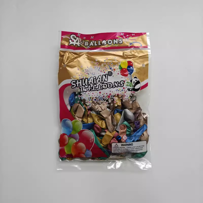 Shuai'an globo de metal de 5 pulgadas engrosado cromo látex decoración de la boda globo de metal 100 piezas