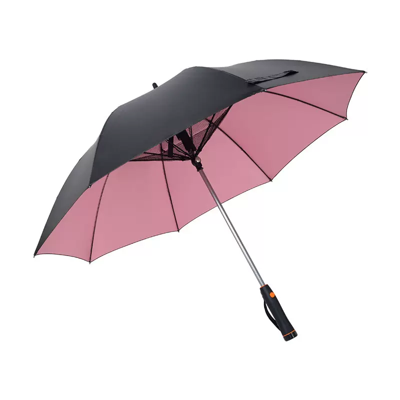 防晒清凉风扇晴雨两用防紫外线遮晒黑胶雨伞定印LOGO礼品广告雨伞