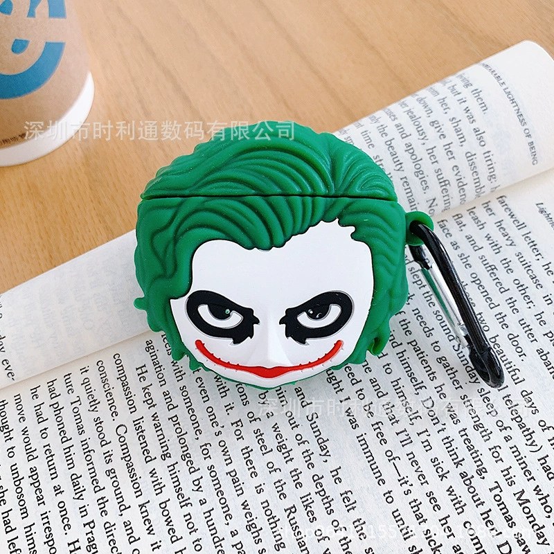Силиконовый карманный защитный чехол для картинок (Apple AirPods, несколько моделей), милый чехол с карабином