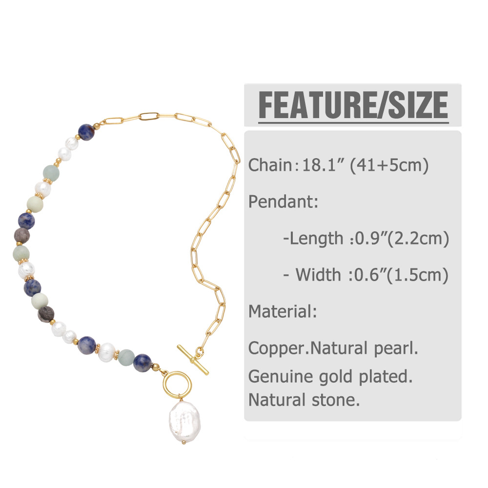 Fashion Round Copper Pearl Plating Necklace 1 Piece