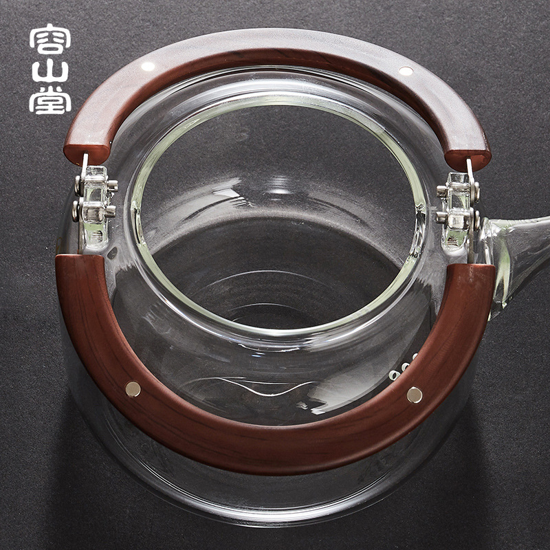 BH0D玻璃煮茶器煮茶壶黑茶蒸汽式加厚透明蒸茶壶茶具套装茶炉